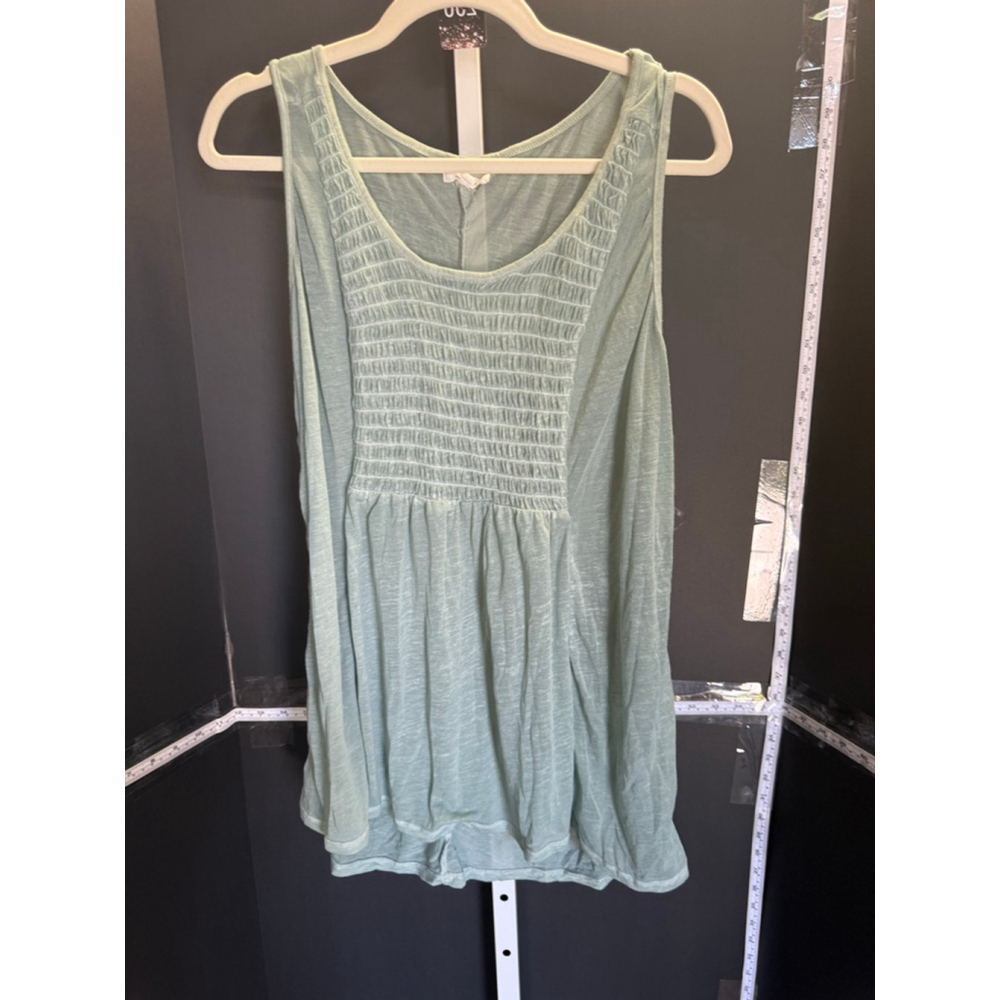 Women's Maurices Mint Green Smocked Tank Top Size L